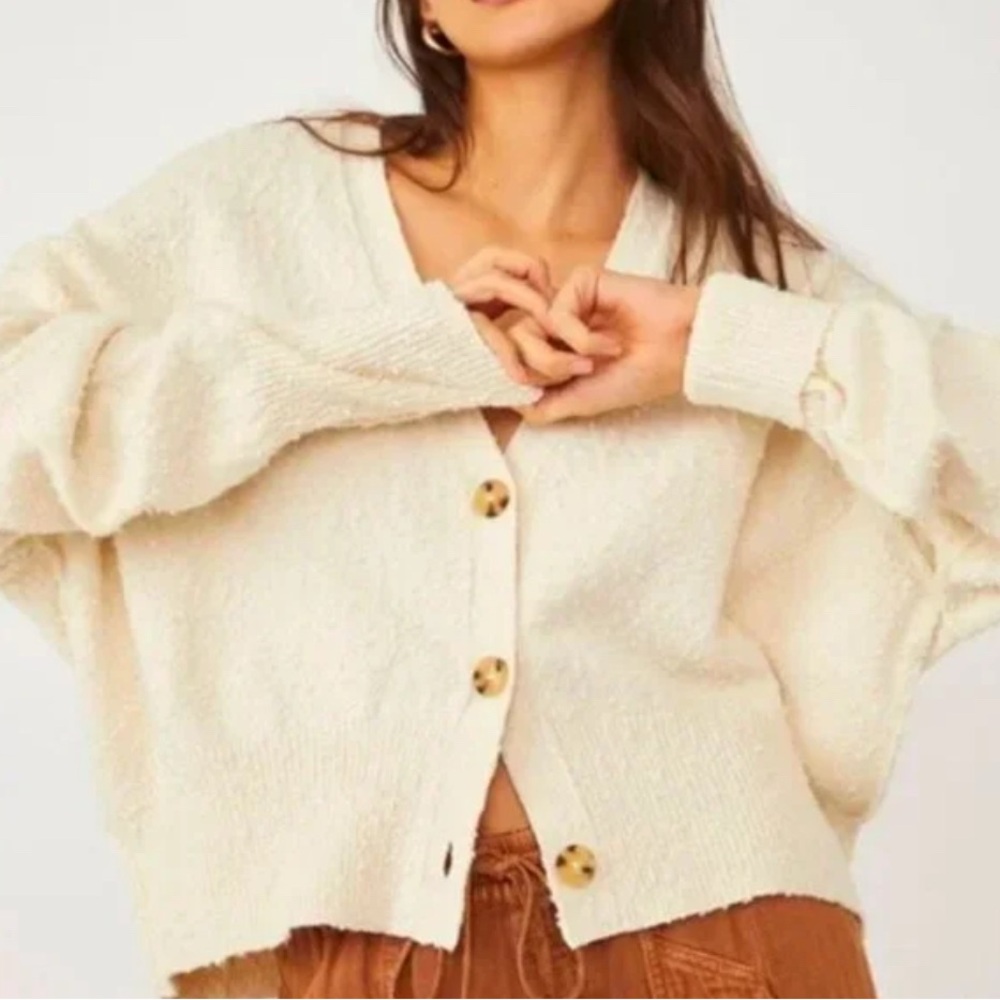 Free People Eclair Oversized Alpaca Cardigan - Picture 2 of 3